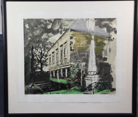 § John Piper (1903-1992) St Helen Hall (Levinson 325) overall 27.5 x 31.5in.